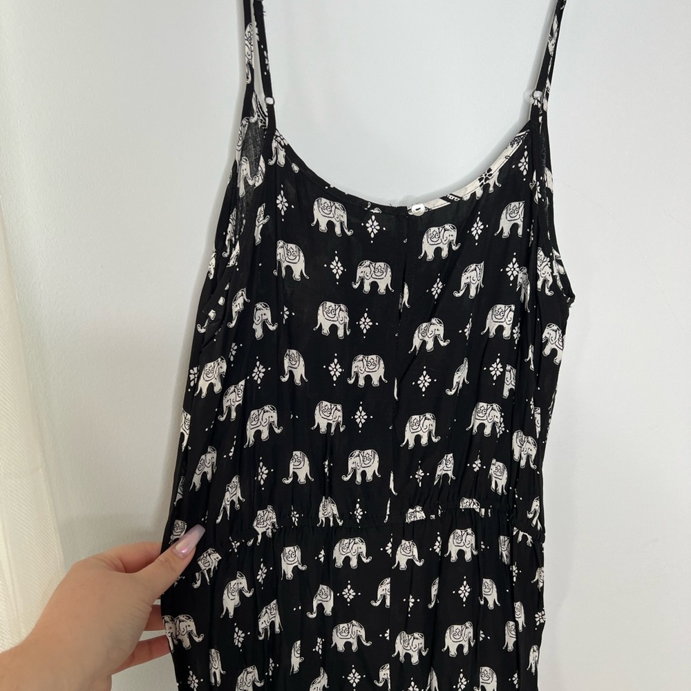 Forever 21 NWT Size L Elephant Maxi Dress Spaghetti Strap - Picture 5 of 7
